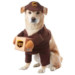 UPS Dog Costume With Hat & Detachable Package